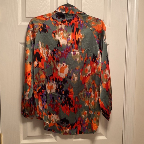 BTFBM Colorful Abstract High Low Women's Top… - Picture 6 of 9